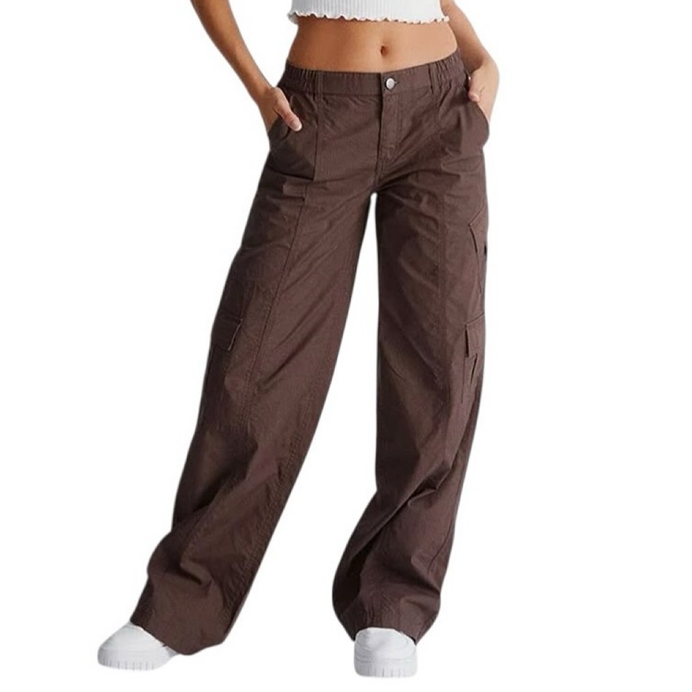 Pacsun Women's Low Waisted Brown Cargo Pants